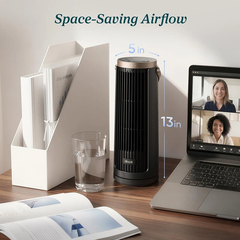 Levoit Windi Mini Pro Portable Desk Tower Fan