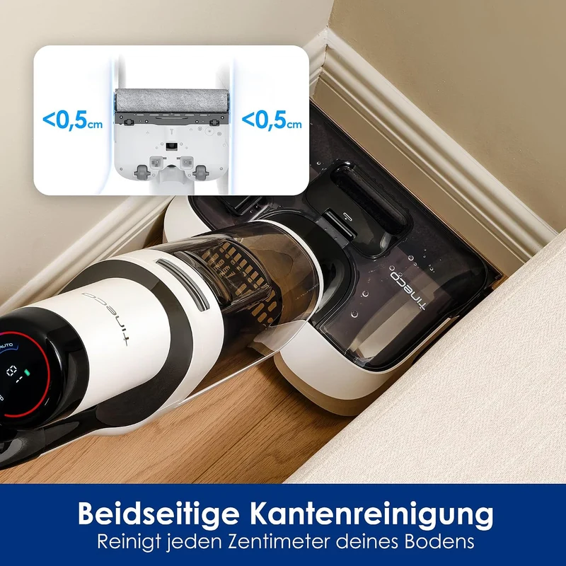 Tineco Floor One Stretch S6 Nass Trockensauger, 20Kpa，180°-Flachdesign