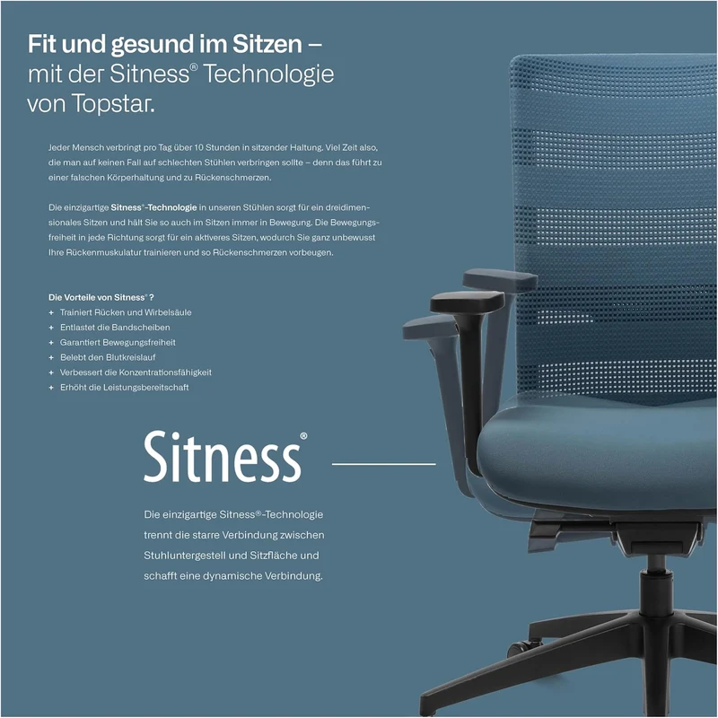 TOPSTAR Bürohocker Sitness 20 anthrazit