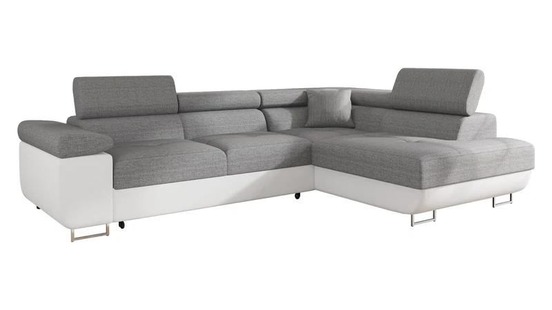 Mirjan24 Torezio Ecksofa mit Schlaffunktion & Bettkasten – L-Form Wohnlandschaft mit verstellbaren Kopfstützen, Schlafsofa für Wohnzimmer