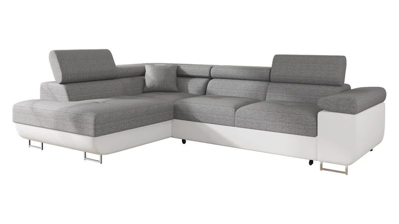 Mirjan24 Torezio Ecksofa mit Schlaffunktion & Bettkasten – L-Form Wohnlandschaft mit verstellbaren Kopfstützen, Schlafsofa für Wohnzimmer