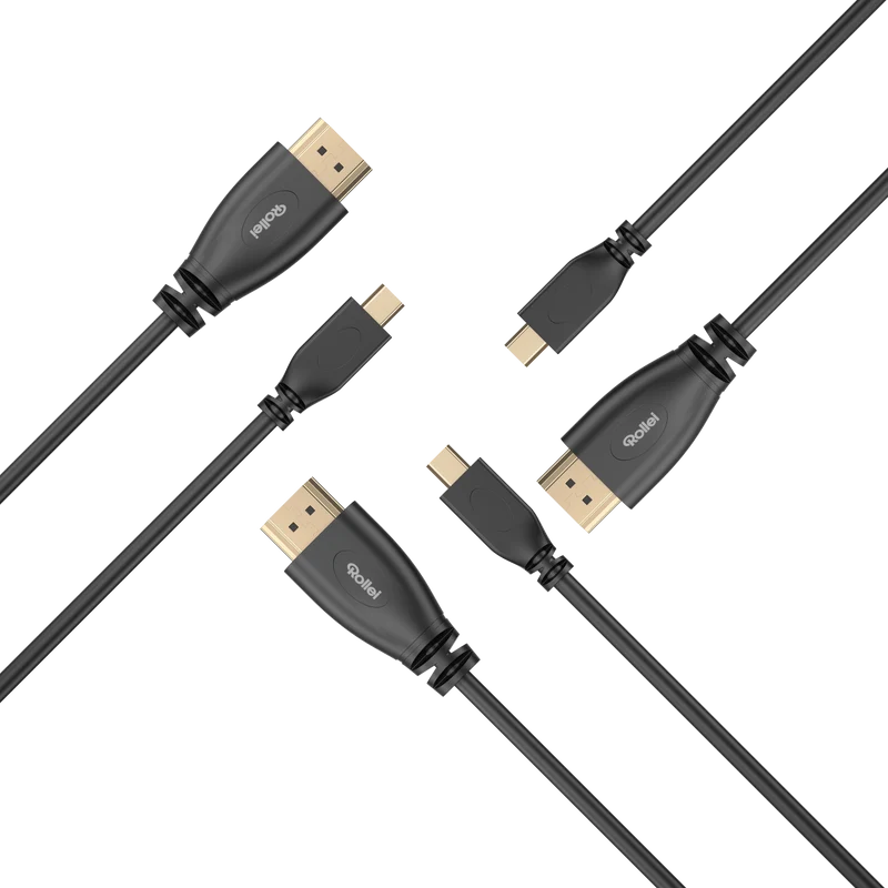 Bundle 3x Micro HDMI / HDMI Kabel | 4K (30 Hz) | 1,8 m