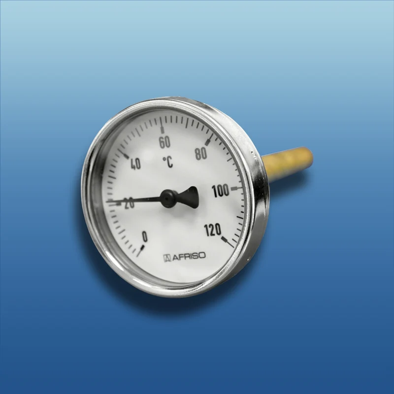 Bimetall-Einschraubthermometer mit Tauchhülse G1/2" Messing