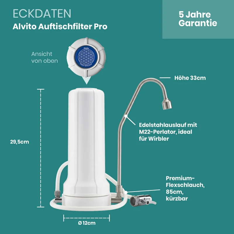 Alvito Auftisch Wasserfilter-System Pro