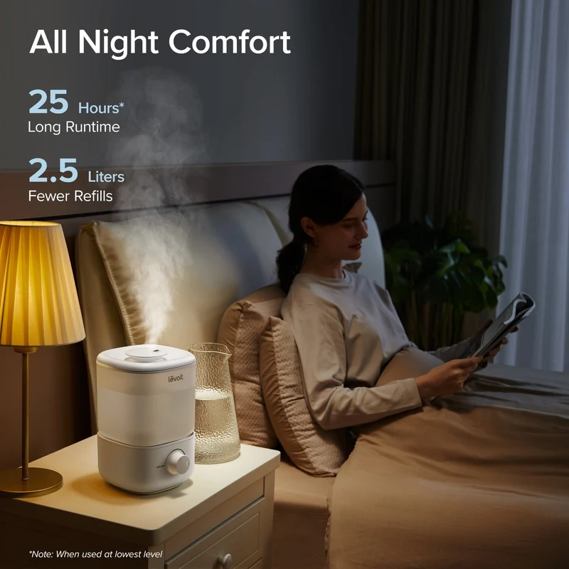 LEVOIT Classic 160 2.5L Top Fill Ultrasonic Humidifiers for Bedroom