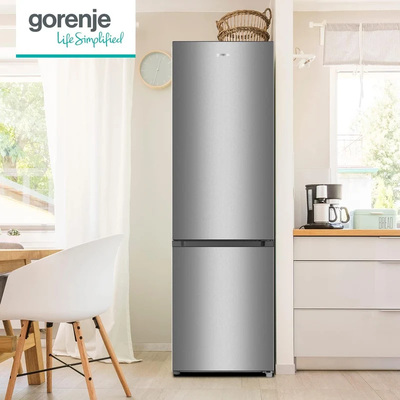 Gorenje RK 4182 PS4 Kühl-Gefrier-Kombination/ Höhe 180 cm/ Kühlen 198 L/ Gefrieren 66 L/ Gemüsefach/ 39dB/ LED Beleuchtung/ HxBxT: 180 x 55 x 55,7 cm / Grau