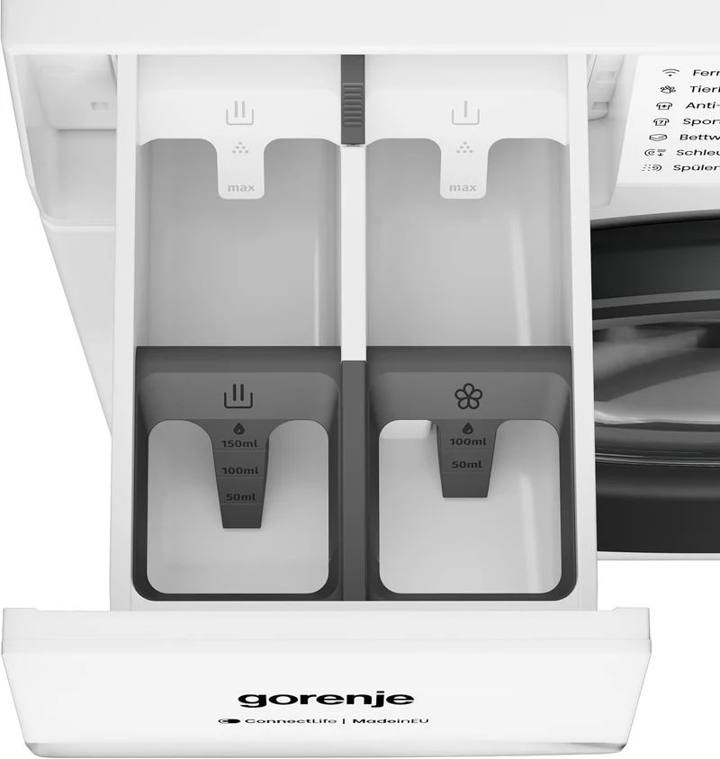 Gorenje WGAM474A Waschmaschine mit Dampffunktion /7 KG /1400 U-Min/ConnectLife /15 Programme/UltraClean/EasyDosing/SteamTech/Inverter PowerDrive /20% besser als Energieeffizienzklasse A/Weiß