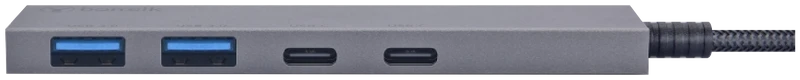 Bonelk Long-Life USB-C to 4 Port USB-A Slim Hub (Silver)