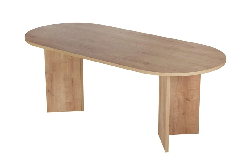 Moderner Esstisch, 180 x 90 x 75 cm, Travertine & Walnuss-Farben | 100% melaminbeschichtete Spanplatte, 25 mm Stärke | stilvolles & langlebiges Design, perfekt für zeitgemäße Essbereiche