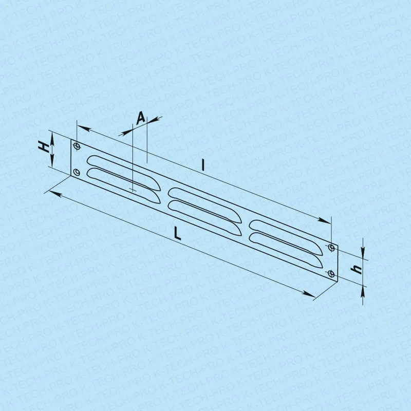 Belüftungsleiste 400x40mm Metall weiß mit Insektenschutz