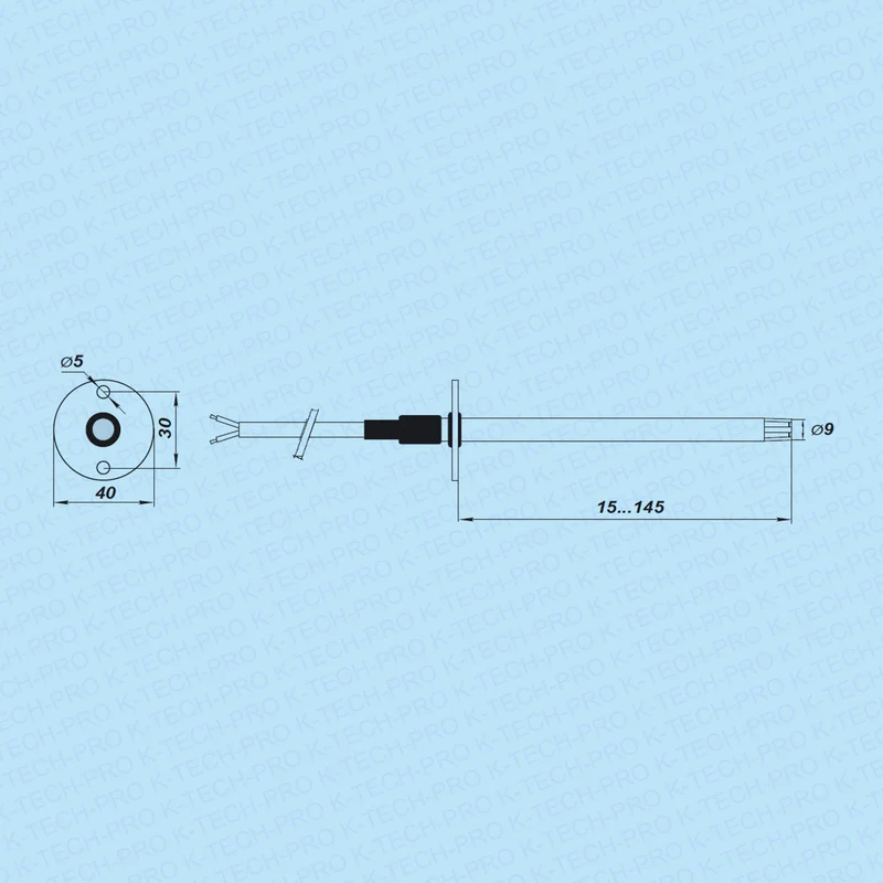 REGIN Temperaturfühler Kanalfühler TG-K mit Kabel 1,5m
