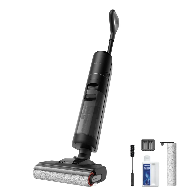 dreame H12 Pro FlexReach Nass- und Trockensauger, Flaches 180°-Design, Trocknung in 5 Minuten, 18.000 Pa Saugkraft, 90 °C Heißwäsche, Doppel-Kantenreinigung, Reinigung in 50 Minuten