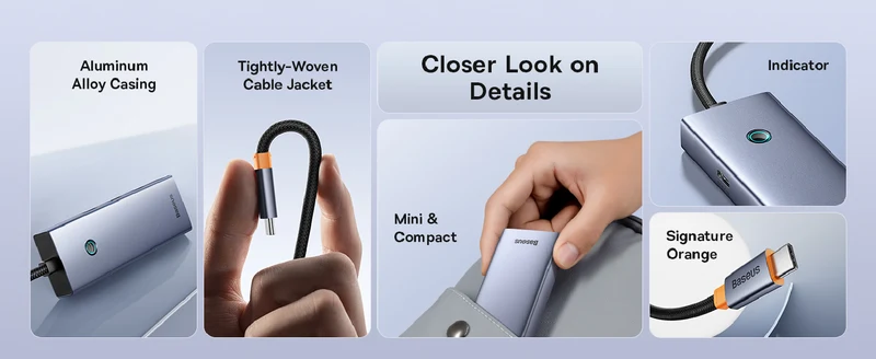 Baseus 4 Port USB-A to USB-C Hub