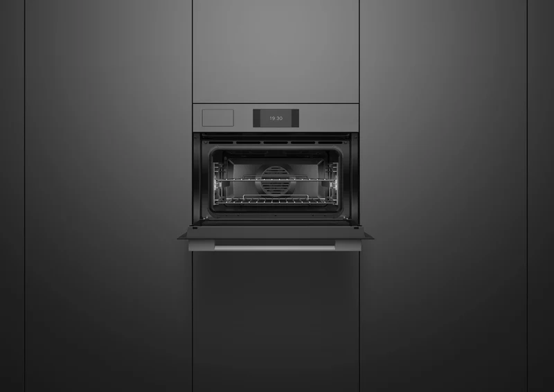 Fisher & Paykel 60cm Series 7, Minimal Compact Combi-Steam Oven, Grey Glass