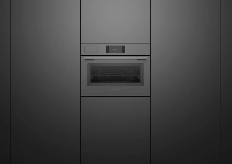 Fisher & Paykel 60cm Series 7, Minimal Compact Combi-Steam Oven, Grey Glass