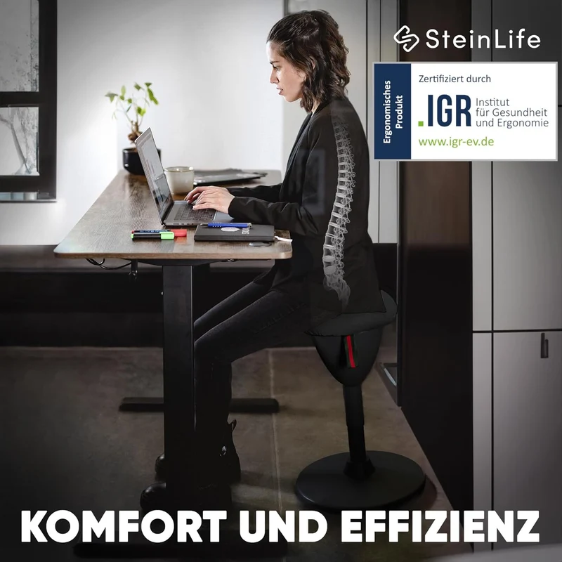 Bürohocker Ergonomisch [TESTSIEGER] Sitzhocker Höhenverstellbar