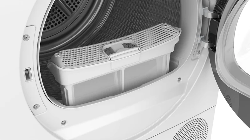 Bosch WQG235D00, Stiftung Warentest GUT (2,2)*, Serie 6, Wärmepumpentrockner 8 kg, Schneller getrocknete Wäsche, Auto Dry, Option Halbe Beladung, Sensitive Drying-System, Selbstreinigender Kondensator