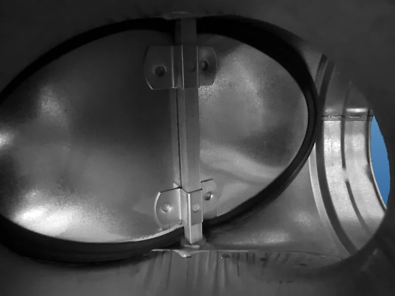 Bypassklappe für Stellmotor mit Lippendichtung