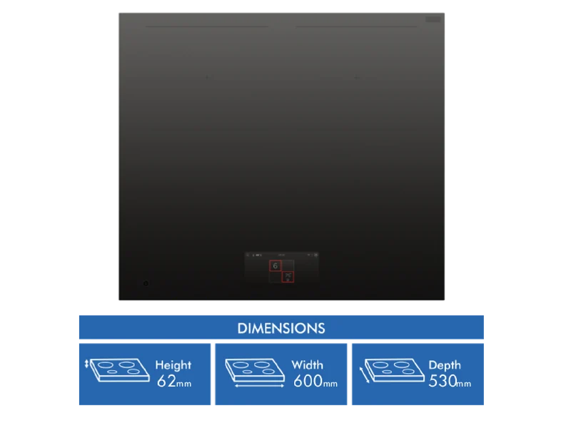 Fisher & Paykel 60cm Series 9 4 Zone Induction Cooktop, 2 SmartZones