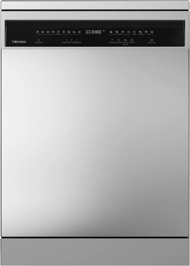 Technika 60cm Freestanding Dishwasher, 14 Place Settings, 9 Programs, Stainless Steel