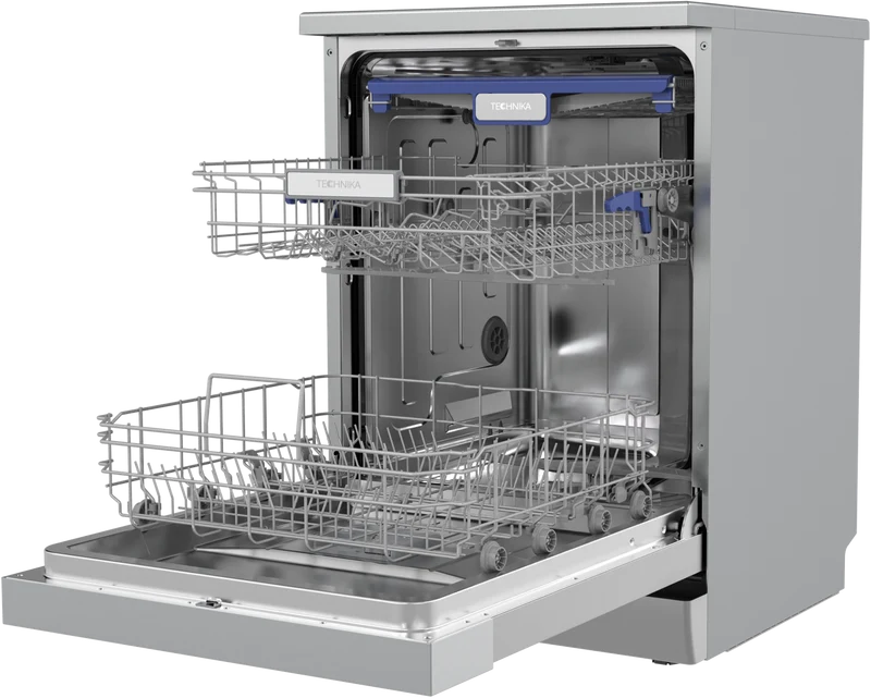 Technika 60cm Freestanding Dishwasher, 14 Place Settings, 9 Programs, Stainless Steel