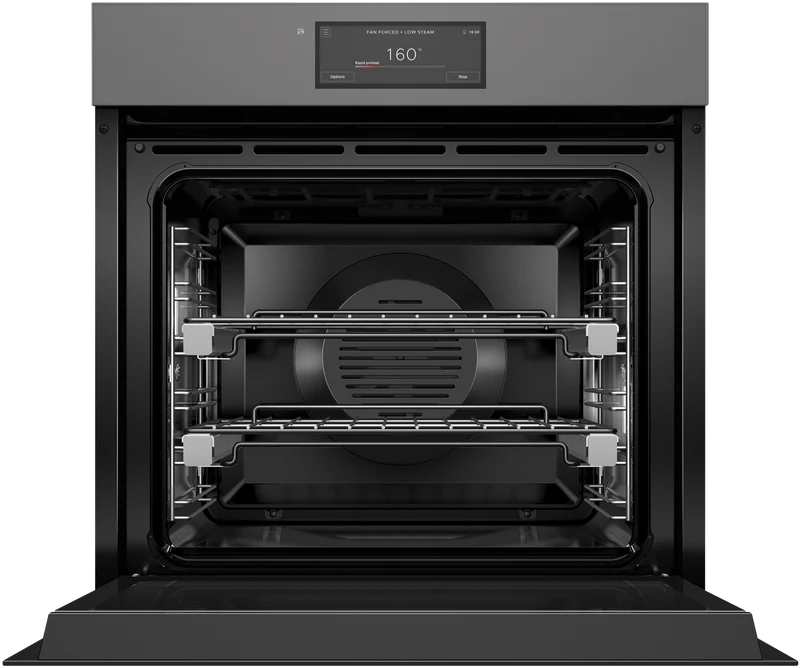 Fisher & Paykel 60cm Series 11, Minimal Handless Combi-Steam Oven, Grey Glass