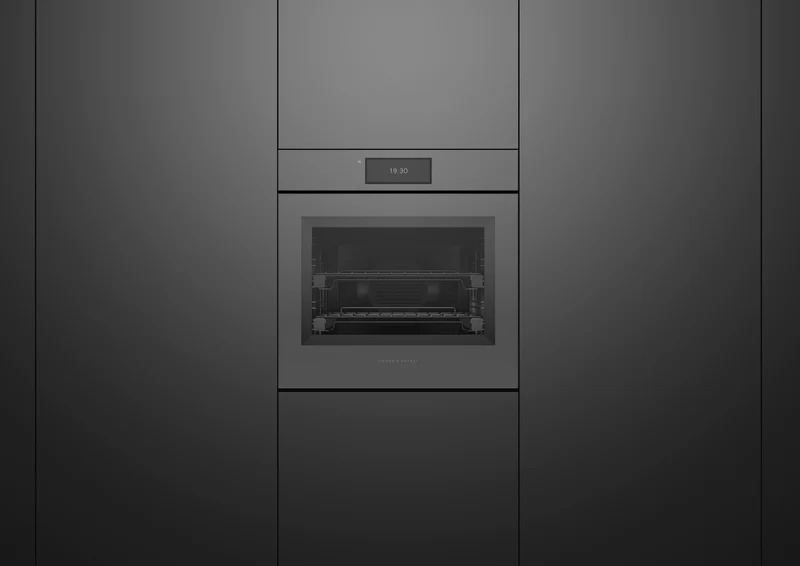 Fisher & Paykel 60cm Series 11, Minimal Handless Combi-Steam Oven, Grey Glass