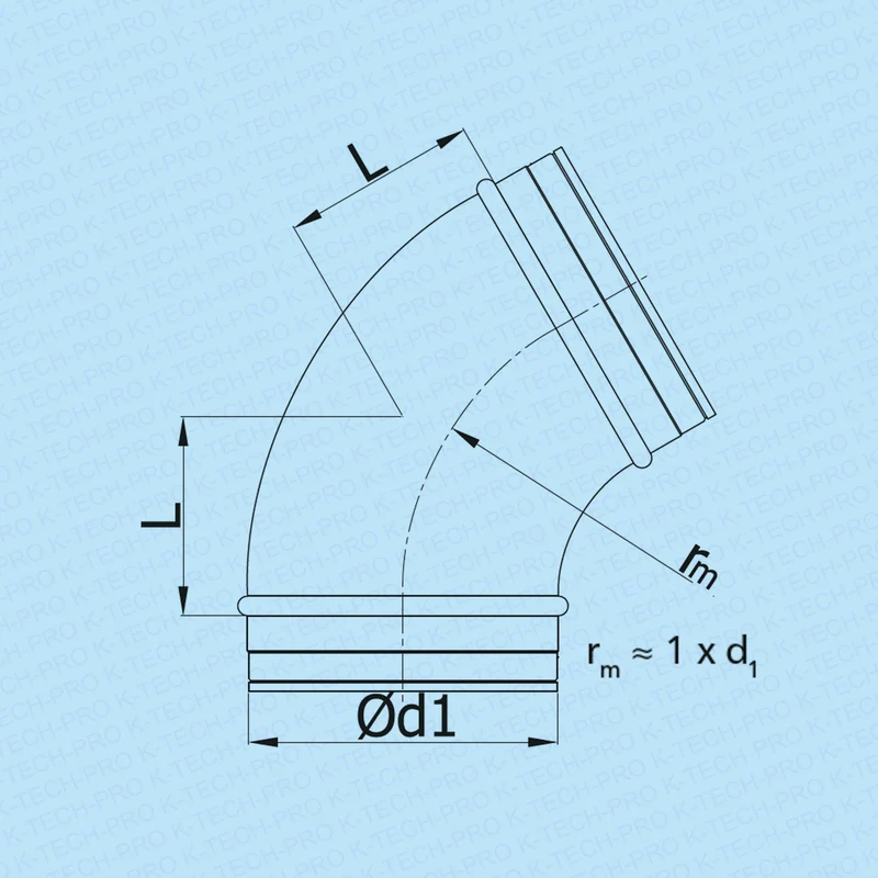 Wickelfalz 60° Bogen mit Lippendichtung