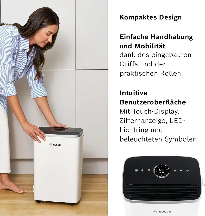 Bosch Dry 4000, Luftentfeuchter, Für Räume bis zu 33 m²