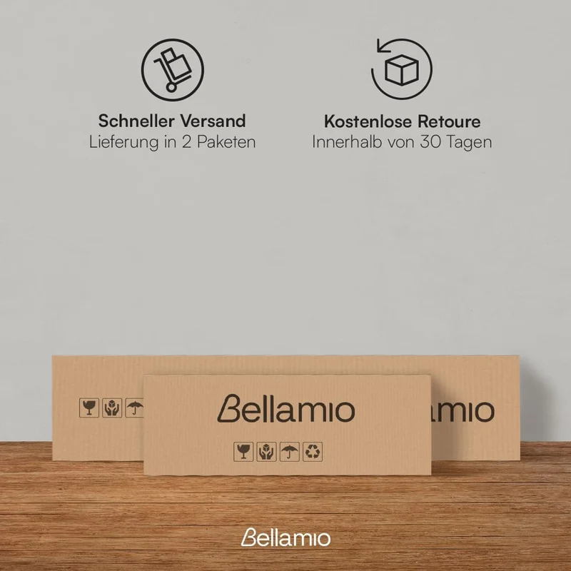 Bellamio Apol Besenschrank 60 cm breit, Weiß, Staubsaugerfach, Stauraum