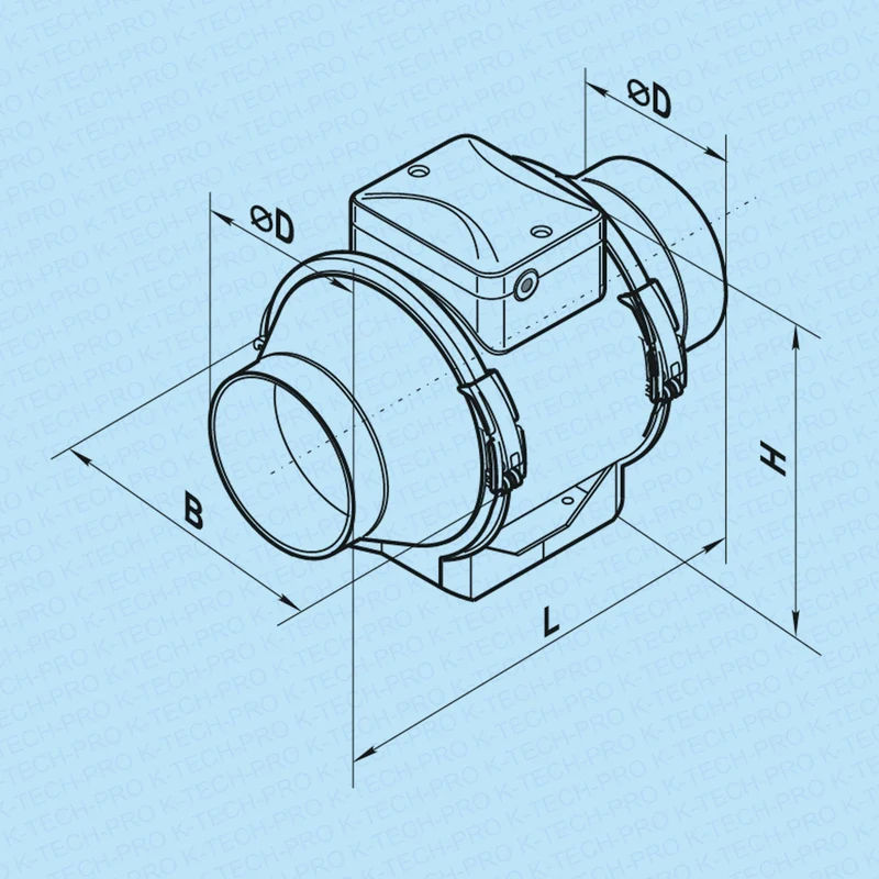 Rohrventilator Serie KTT pro mit EC Motor 0-10V