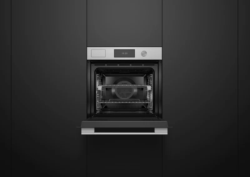 Fisher & Paykel 60cm Series 9, Contemporary Combi-Steam Oven, Brushed Silver Glass
