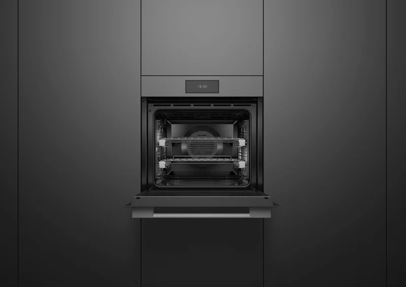 Fisher & Paykel 60cm Series 9, Minimal Pyrolytic Oven, Grey Glass