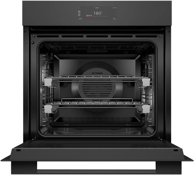 Fisher & Paykel 60cm Series 9, Minimal Pyrolytic Oven, Black Glass