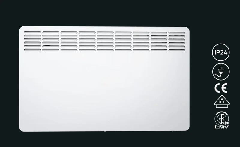 AEG Wandkonvektor WKL 1505 für ca. 15 m², 1500 W, 5-30 °C, wandhängend, LC-Display, Wochentimer, Metall, Ökodesign 2018, 236534
