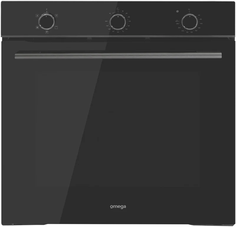 Omega 60cm 5 Function 10amp Electric Oven, Midnight Black