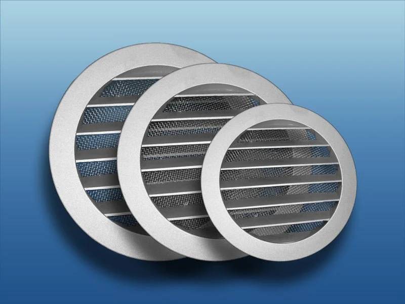 Aluminium Wetterschutzgitter mit Flansch
