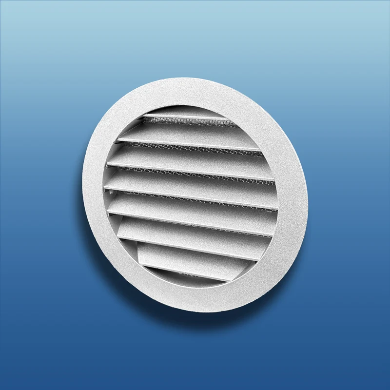 Aluminium Wetterschutzgitter mit Flansch
