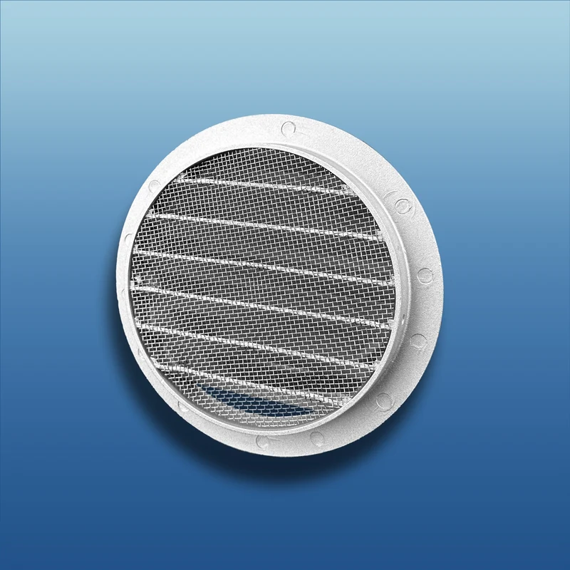 Aluminium Wetterschutzgitter mit Flansch