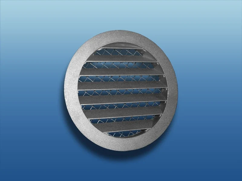 Aluminium Wetterschutzgitter mit Flansch