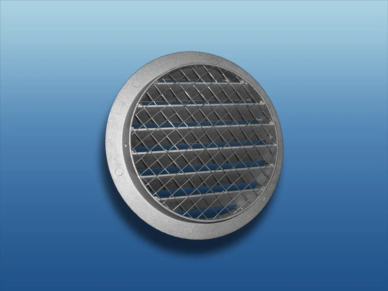 Aluminium Wetterschutzgitter mit Flansch