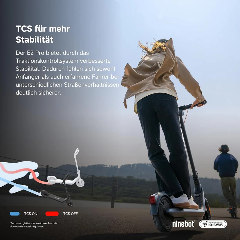 Segway Ninebot E2 Pro D E-Scooter 10 Zoll - Reichweite 35km, 750W Motor, Straßenzulassung - Schwarz
