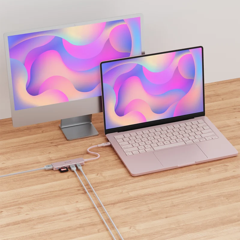 Bonelk Long-Life USB-C 5in1 Multiport Hub (Blush)