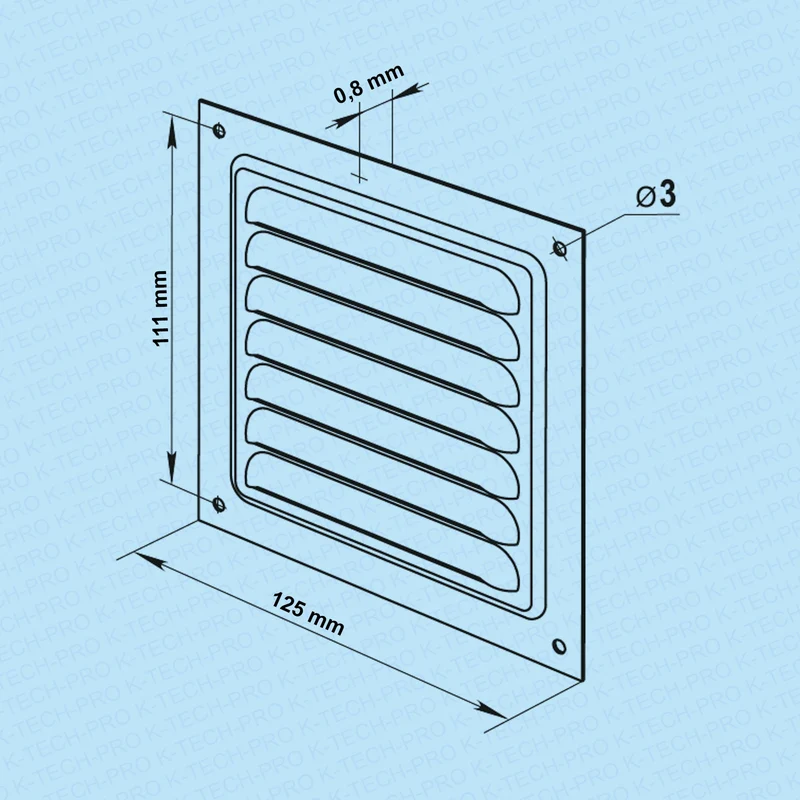 Kiemenblech Serie MVM Aluminium weiß
