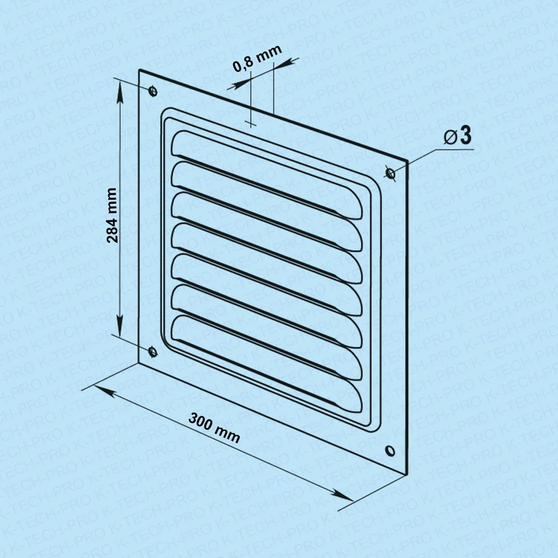 Kiemenblech Serie MVM Aluminium weiß