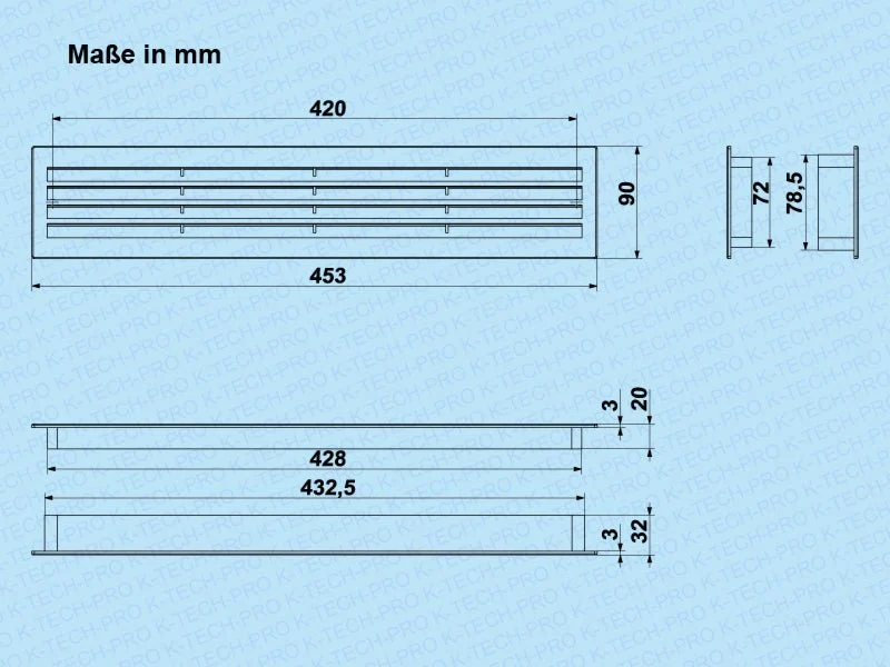 Türlüftungsgitter MV 430/2 doppelseitig