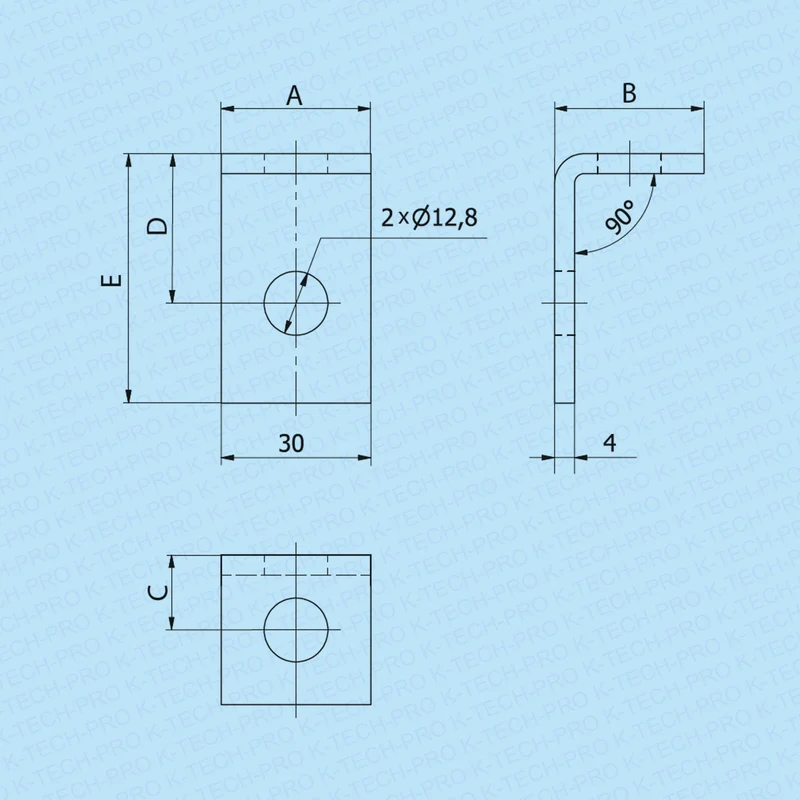 Montagewinkel S30 90°