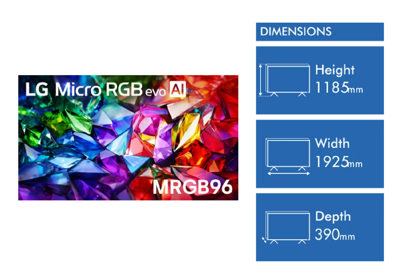 LG 86" MRGB96B MICRO RGB EVO AI 4K Smart TV 2026