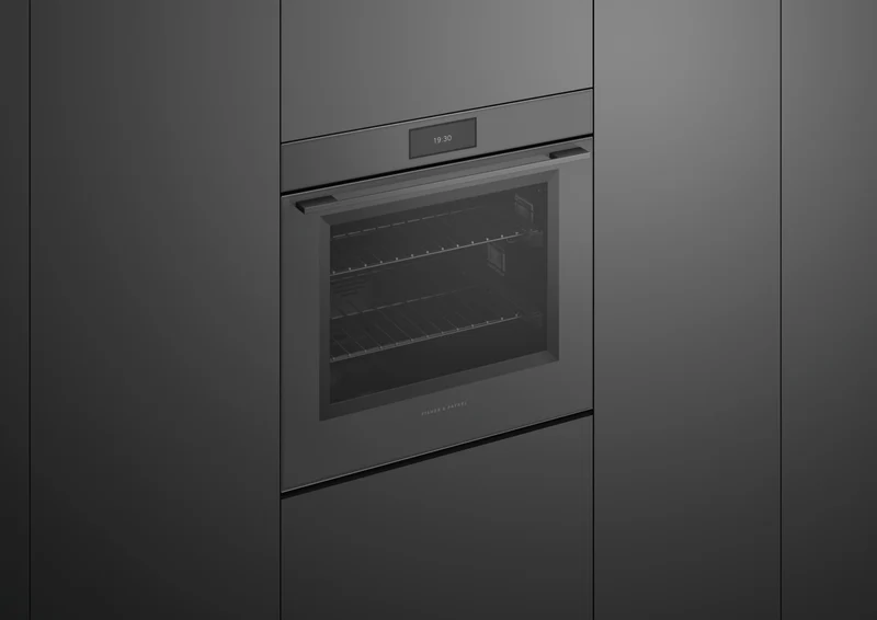Fisher & Paykel Series 9 Minimal 76cm Pyrolytic Oven, Grey Glass