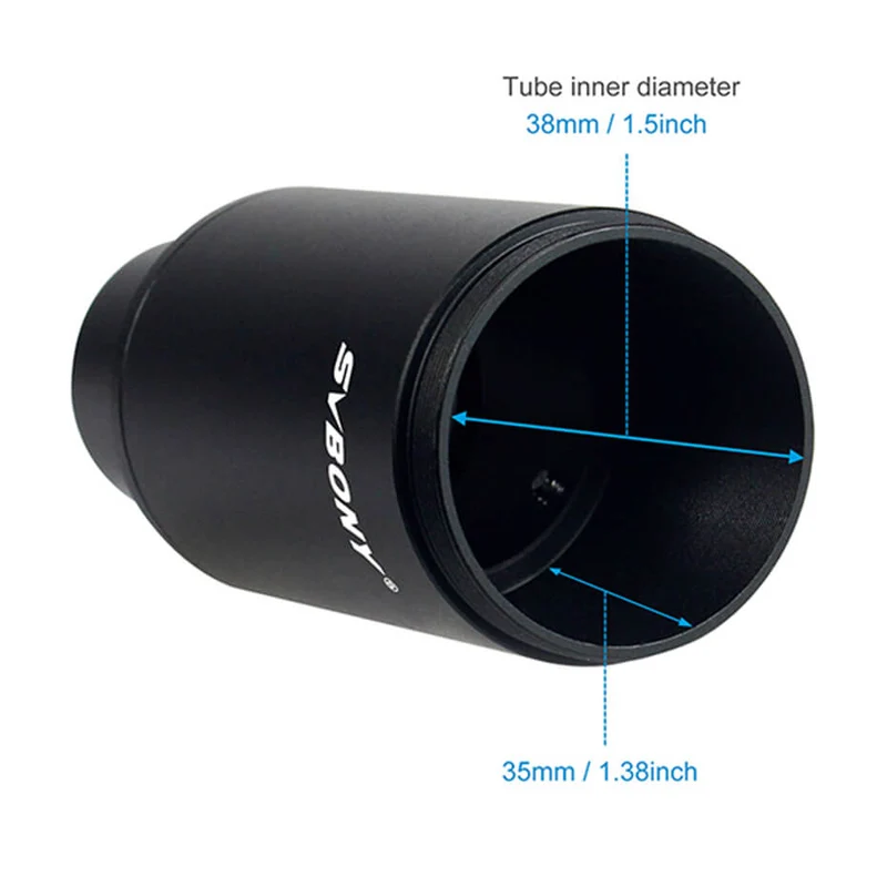 Svbony Black All-Metal Astronomical Telescope Adapter Tube Slr Camera Photography Sleeve Ca1 Extension